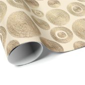 金ゴールドパターン：光沢のある抽象芸術高級デザイン ラッピングペーパー (ロールコーナー)