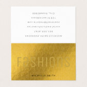 金ゴールドパターン |金ゴールドファッション 名刺 (外部フラット)