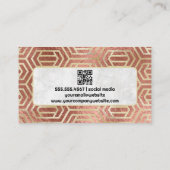 金ゴールドパターン |金属箔テクスチャ |蝶 名刺 (裏面)