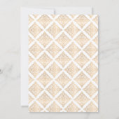 金ゴールドパタ華美ーンクリームメンディ式 招待状 (裏面)