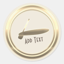 金ゴールドパドルステッカー ラウンドシール