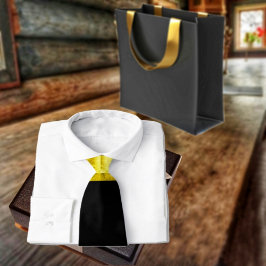 金ゴールドパネルブラック ネクタイ