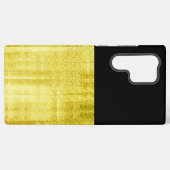 金ゴールドパネルブラック SAMSUNG GALAXYケース (裏面横)