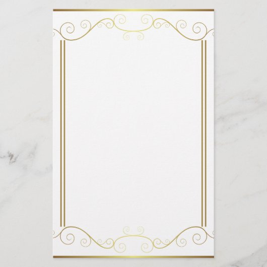 金ゴールドパネル文房具 便箋 (正面)