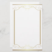 金ゴールドパネル文房具 便箋 (正面/裏面)