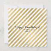 金ゴールドパピーポークリスマスホリデー4フォトカスタム シーズンカード (裏面)