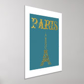 金ゴールドパリエッフェルタワーウォールアートポスターデコール 箔ポスター (レイダウン)