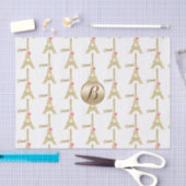 金ゴールドパリエッフェルタワーモノグラムモダンパーティー 薄葉紙 (クラフト)