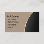 金ゴールドパワーウォッシャー加圧洗浄洗浄ベージュ 名刺 (裏面)