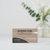 金ゴールドパワーウォッシャー加圧洗浄洗浄ベージュ 名刺 (スタンド正面)