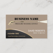 金ゴールドパワーウォッシャー加圧洗浄洗浄ベージュ 名刺 (正面)