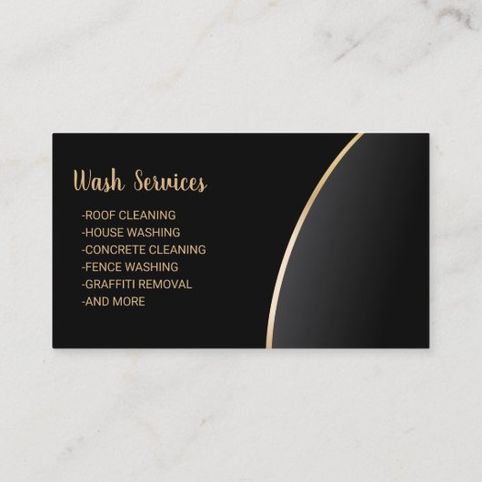 金ゴールドパワーウォッシャー圧力洗浄ハウスクリーニング 名刺 (裏面)