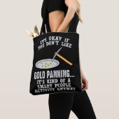 金ゴールドパンギフト – Mining おもしろい Miner トートバッグ (クローズアップ)