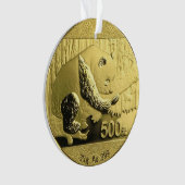 金ゴールドパンダコイン オーナメント (正面)