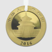 金ゴールドパンダコイン オーナメント (裏面)