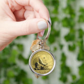 金ゴールドパンダコイン キーホルダー (手)