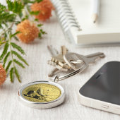 金ゴールドパンダコイン キーホルダー (側面)