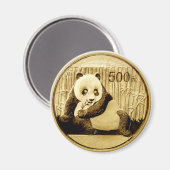 金ゴールドパンダコイン マグネット (正面/裏面)