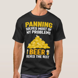 金ゴールドパンニング金ゴールドパンナー金ゴールドマイニング金ゴールドマイナー Tシャツ