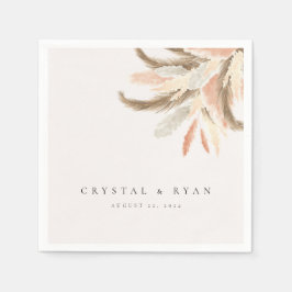 金ゴールドパンパスグラス結婚ズゲスト紙C100 スタンダードカクテルナプキン