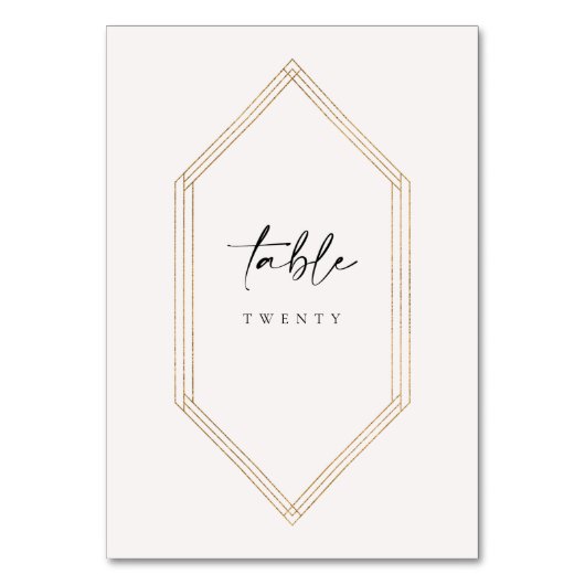 金ゴールドパンパステーブル番号カード結婚シートC100 テーブルナンバー (正面)