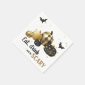 金ゴールドパンプキエレガントンハロウィンペーパーナプキン スタンダードカクテルナプキン (角)