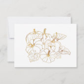 金ゴールドパンプキンベビーシャワーおむつラッフルカード 招待状 (裏面)