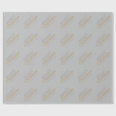 金ゴールドパーソナライズされたとシルバー・メリー・クリスマス ラッピングペーパー (フラット)