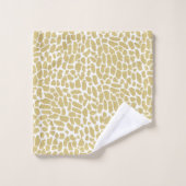 金ゴールドパーソナライズされたとホワイトバスタオル バスタオルセット (ウォッシュタオル)