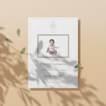 金ゴールドパーソナライズされたとホワイトファースト聖餐式