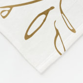 金ゴールドパーソナライズされたの植物名及びモノグラム フリースブランケット (角)