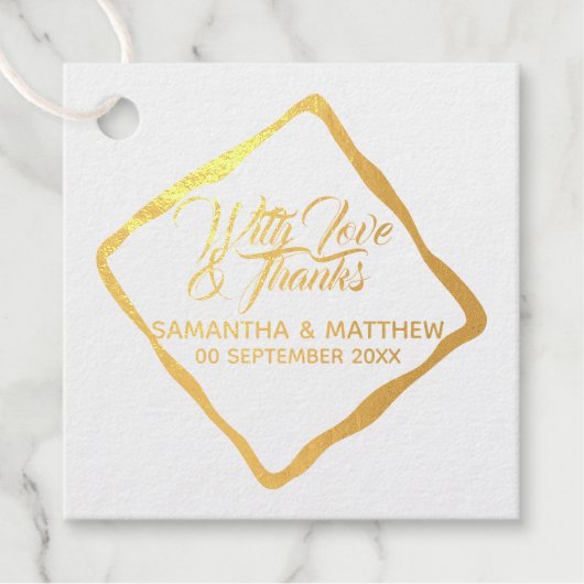 金ゴールドパーソナライズされたの素感謝してい理 フェイバータグ (正面)