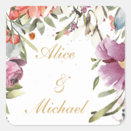 金ゴールドパーソナライズされたの脚 スクエアシール