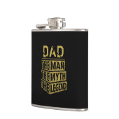 金ゴールドパーソナライズされたはその男に神話を伝説と名付ける フラスク (左)