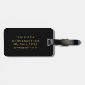 金ゴールドパーソナライズされたはその男に神話を伝説と名付ける ラゲッジタグ (裏面横)