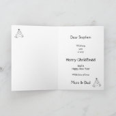 金ゴールドパーソナライズされたクリスマスのボーブルグリーティングカード シーズンカード (内部)