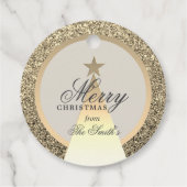 金ゴールドパーソナライズされたクリスマスプレゼントラベル フェイバータグ (裏面)