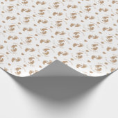 金ゴールドパーソナライズされたグリッターベビー足ベビーシャワーWr ラッピングペーパー (角)