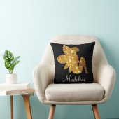 金ゴールドパーソナライズされたグリッターマジカルフェアリー クッション (椅子)