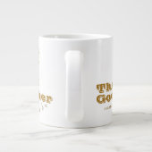 金ゴールドパーソナライズされたザゴッドマザー ジャンボコーヒーマグカップ (裏面)