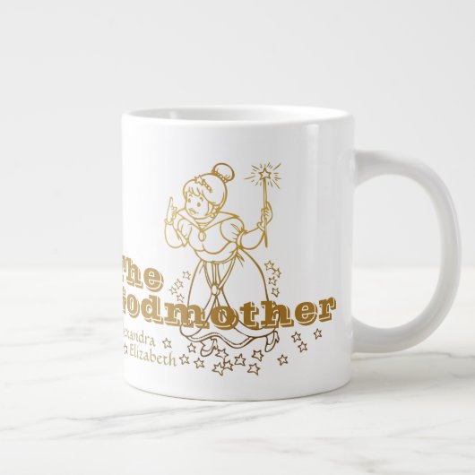 金ゴールドパーソナライズされたザゴッドマザー ジャンボコーヒーマグカップ (右)