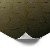 金ゴールドパーソナライズされたダイヤモンドプレートマンケーブポスター ポスター (角)