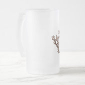 金ゴールドパーソナライズされたティアラ フロストグラスビールジョッキ (正面左)