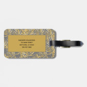 金ゴールドパーソナライズされたパームシック ラゲッジタグ (裏面横)