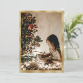 金ゴールドパーソナライズされたフォトホリデークリスマスカード シーズンカード (スタンド正面)