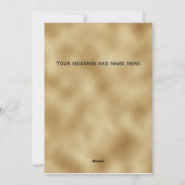 金ゴールドパーソナライズされたフォトホリデークリスマスカード シーズンカード (裏面)