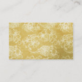 金ゴールドパーソナライズされたフローラ アドバイスカード (裏面)