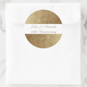 金ゴールドパーソナライズされたブレンド50周年記念ステッカー ラウンドシール (バッグ)