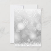 金ゴールドパーソナライズされたホワイトクリスマスホリデー | フォト 招待状 (裏面)