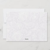 金ゴールドパーソナライズされたホワイトレースフォトクリスマスカード シーズンカード (裏面)